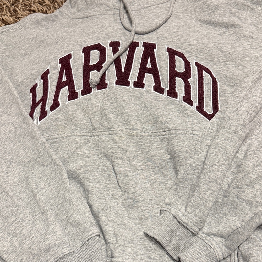Harvard H and M Gray Hoodie Sweatshirt